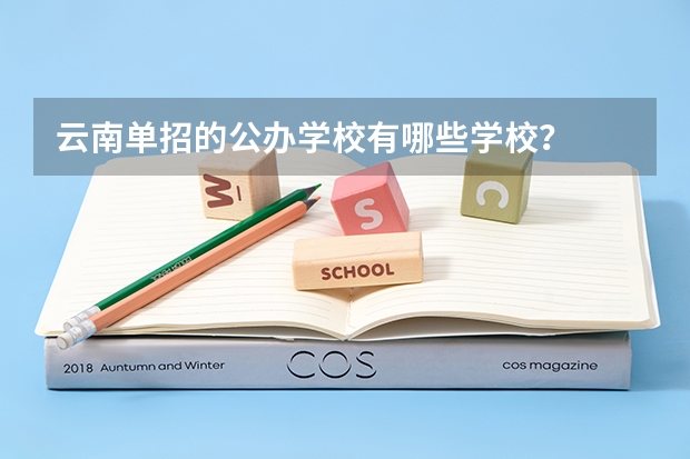 云南单招的公办学校有哪些学校？