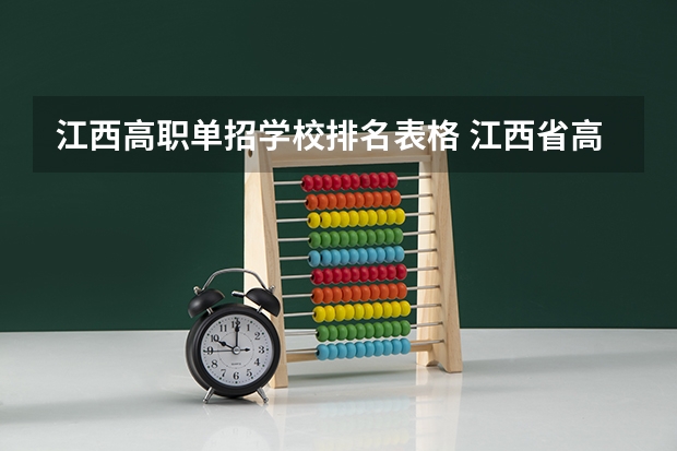 江西高职单招学校排名表格 江西省高职专科学校排名