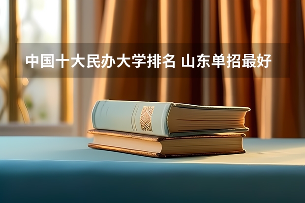 中国十大民办大学排名 山东单招最好的学校排名