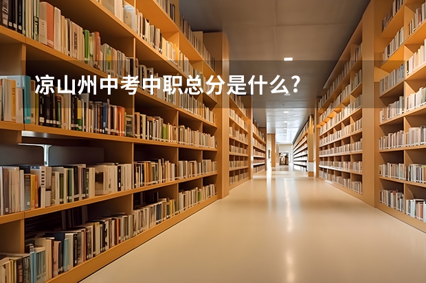 凉山州中考中职总分是什么?