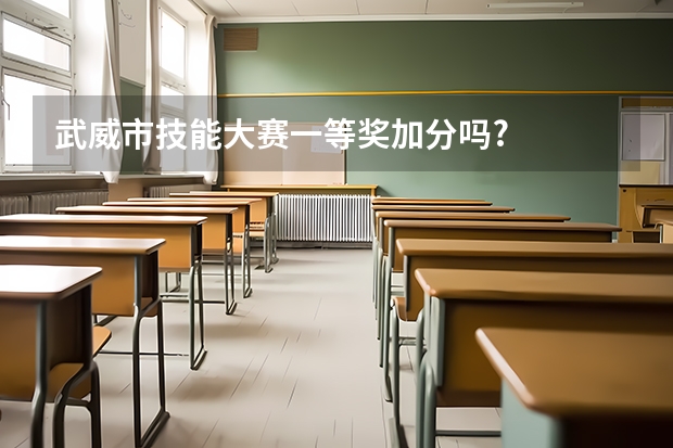 武威市技能大赛一等奖加分吗?