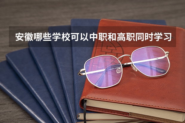安徽哪些学校可以中职和高职同时学习
