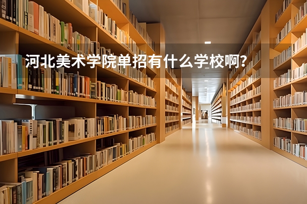 河北美术学院单招有什么学校啊？