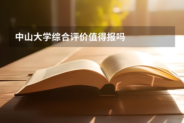中山大学综合评价值得报吗