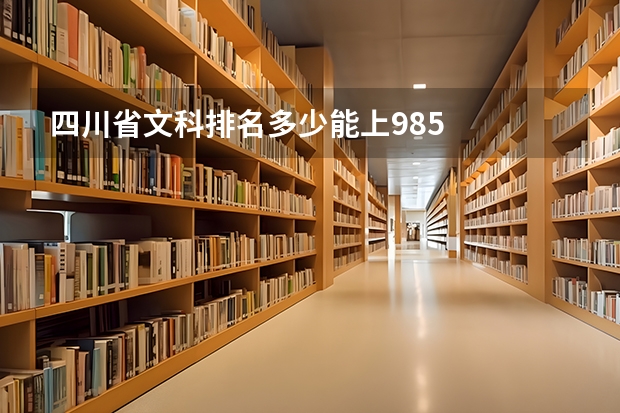 四川省文科排名多少能上985