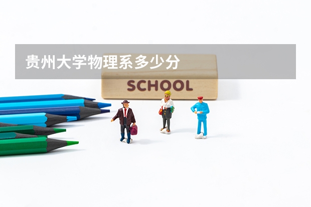 贵州大学物理系多少分