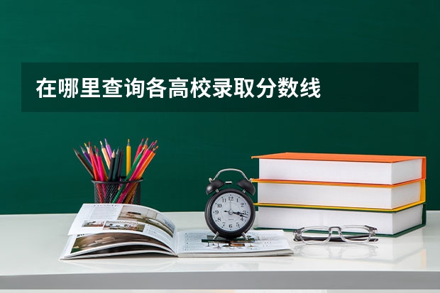 在哪里查询各高校录取分数线