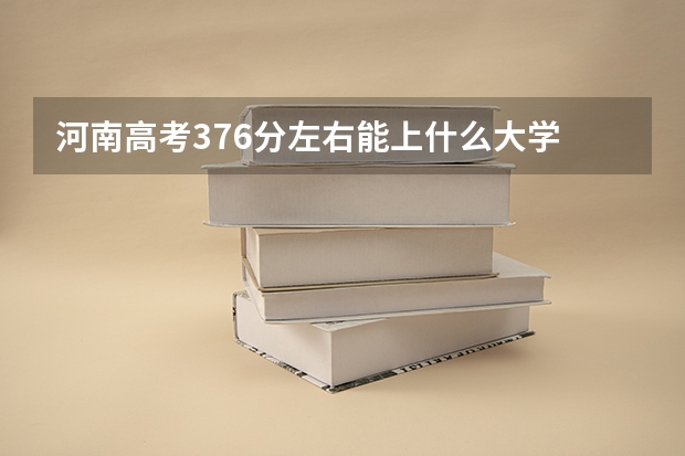 河南高考376分左右能上什么大学